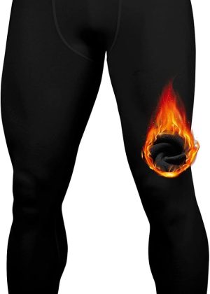 Fleece-Lined Thermal Compression Running Tights