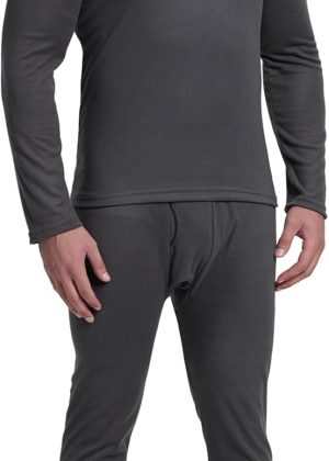 Heated Fleece-Lined Long Johns Set for Cold Weather