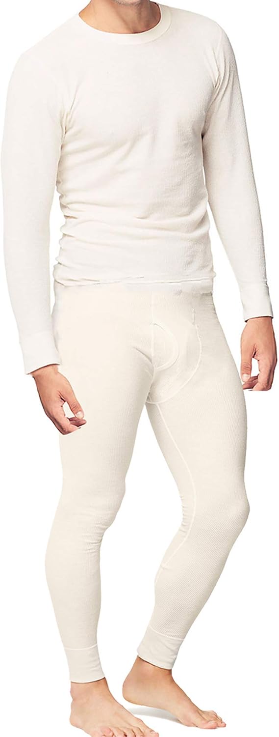 Cotton Thermal Underwear Set Long Sleeve Shirt and Pants