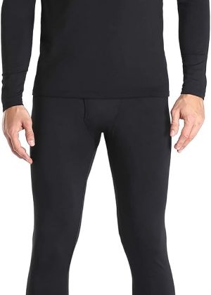 Fleece-Lined Thermal Long Johns Top and Bottom
