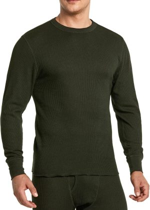 Winter Waffle Knit Thermal Underwear Top