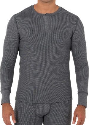 Recycled Waffle Henley Thermal Top Pack